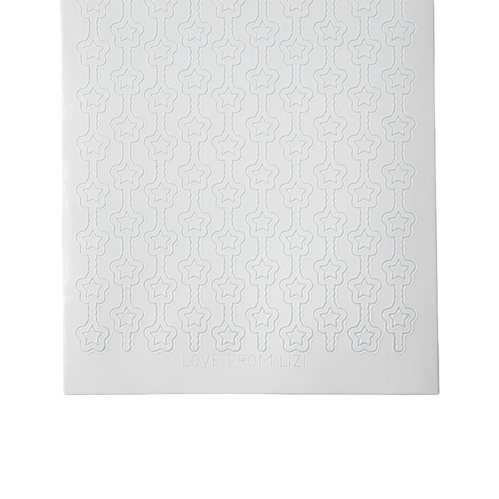 Star Border White Peel-Off Stickers